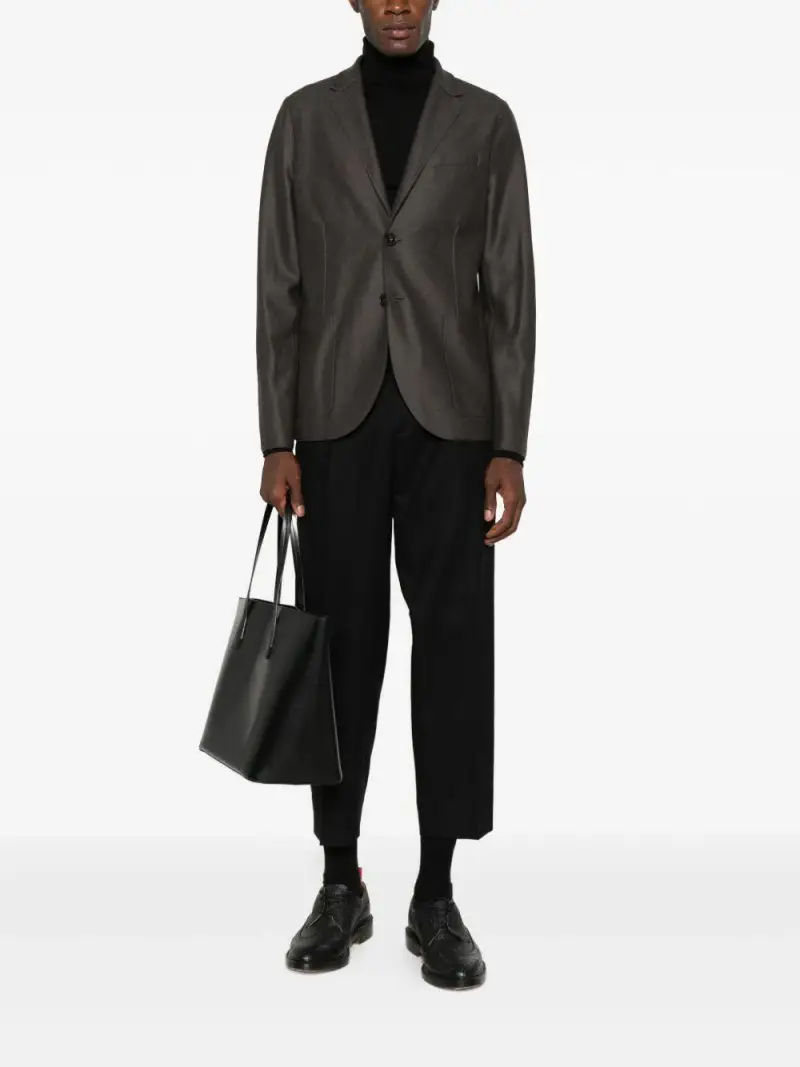 Pantaloni Sartoriali con Pieghe Nero miniatura 3