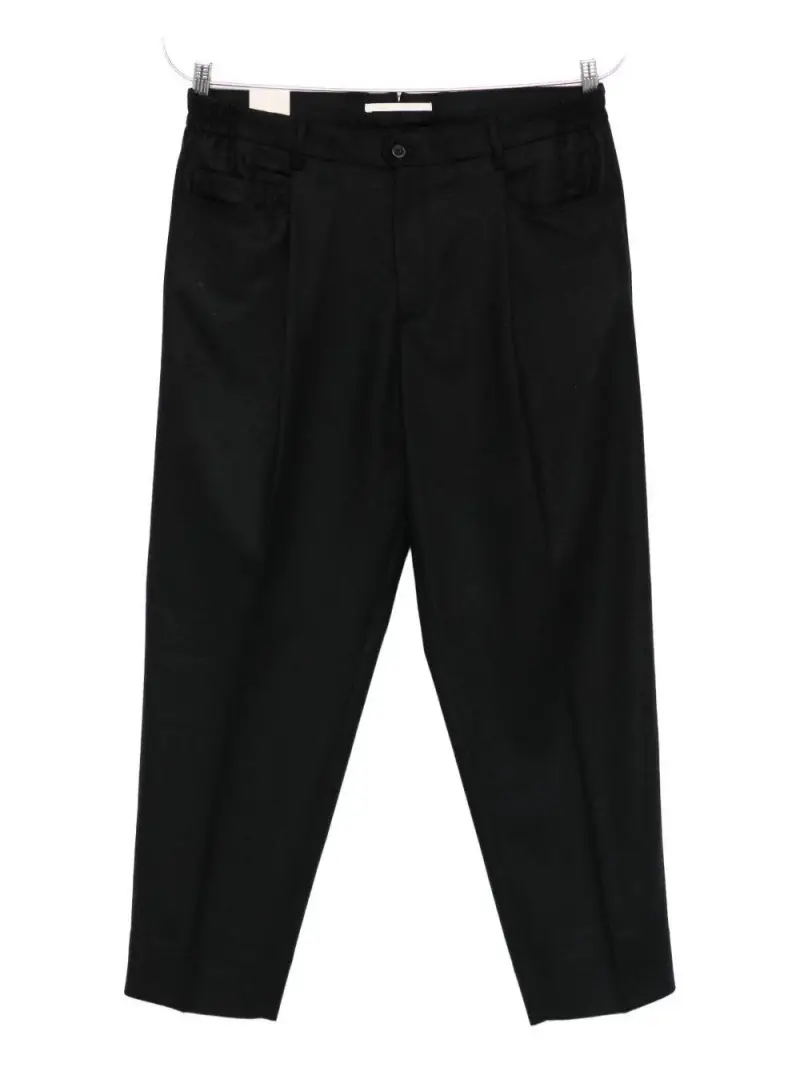 Pantaloni Sartoriali con Pieghe Nero