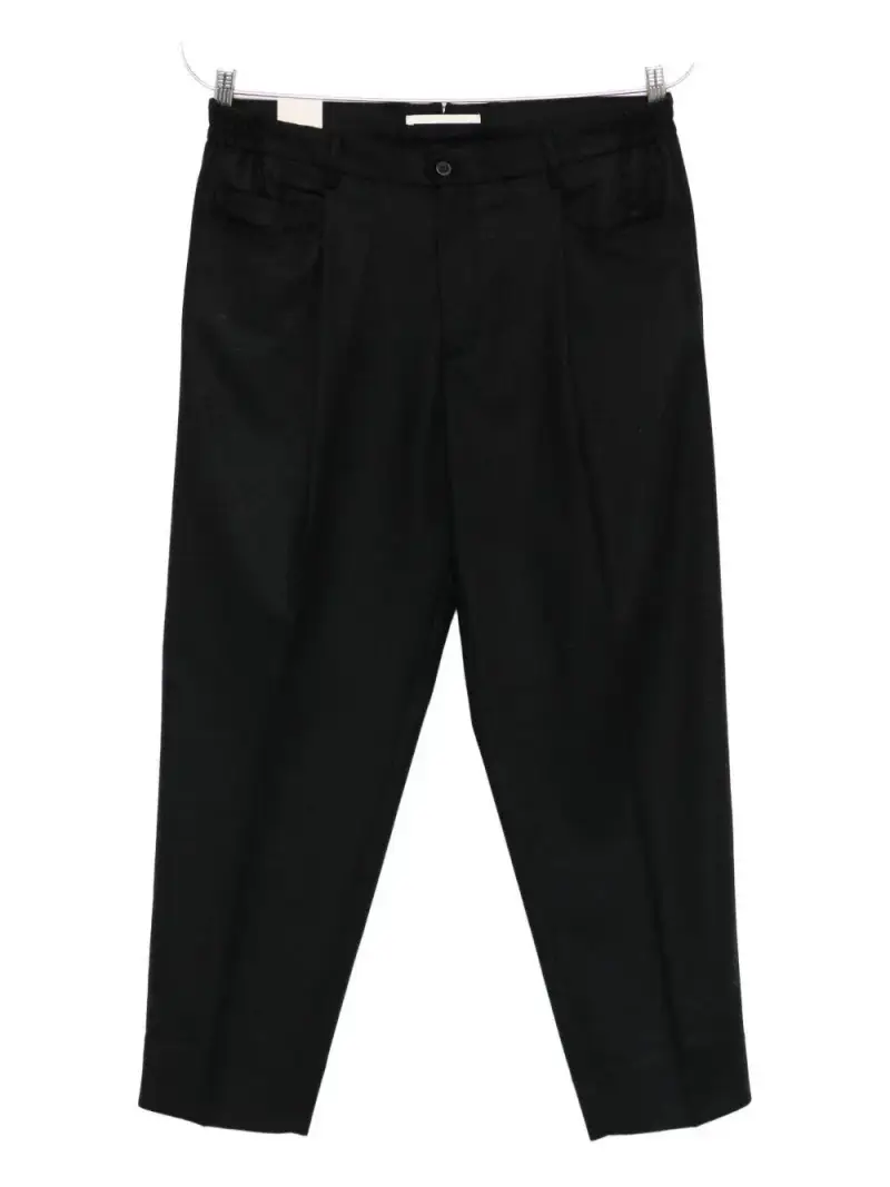 Pantaloni Sartoriali con Pieghe Nero