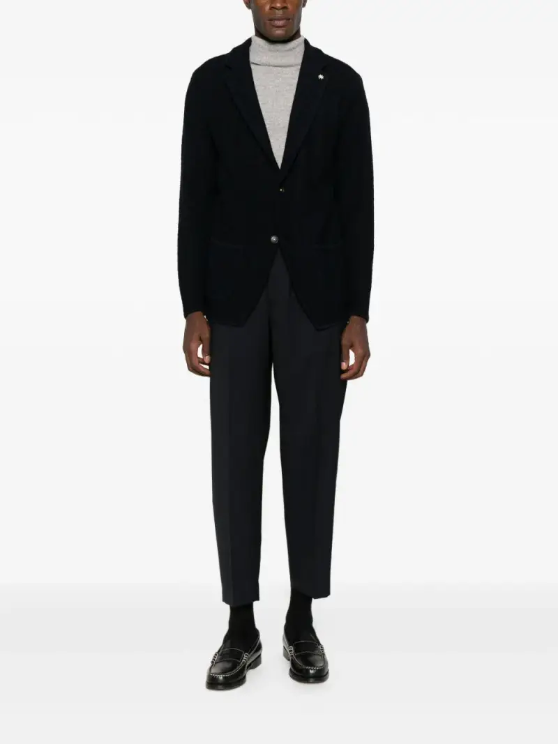 Pantaloni Sartoriali Elasticizzati Blu miniatura 2