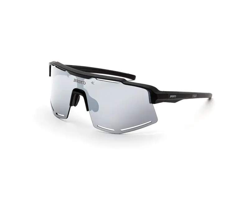 Briko Unisex 1G5 Komi Black a01 Occhiali da sole Nylon Nero Grigio Geometrica Normale