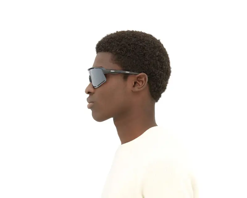 Briko Unisex 1G5 Komi Black a01 Occhiali da sole Nylon Nero Grigio Geometrica Normale miniatura 3