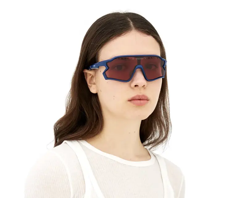 Briko Unisex 9MA Daintree Blue smalt A05 Occhiali da sole Nylon Blu Rosso Geometrica Normale miniatura 3