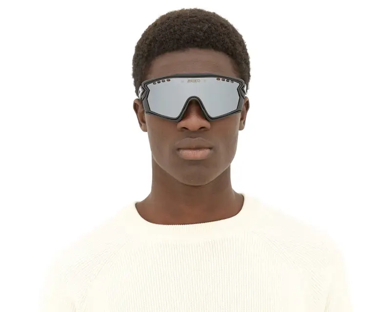 Briko Unisex 9NX Taiga Black a01 Occhiali da sole Nylon Nero Grigio Oversize Normale miniatura 2