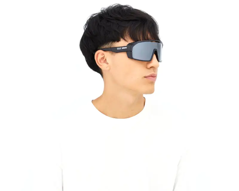 Briko Unisex A7I Load Modular Black A0G Occhiali da sole Plastica Nero Grigio Maschera Normale Specchiato miniatura 3