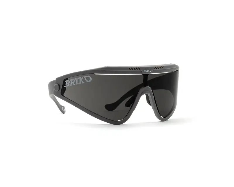 Briko Unisex I6M Detector Grey Shuttle Occhiali da sole Nylon Grigio Grigio Avvolgente Normale