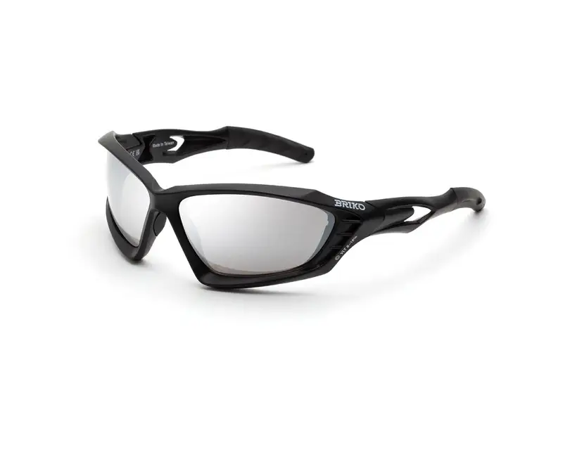 Briko Unisex PNB Vin Black A0G Occhiali da sole Plastica Nero Nero Avvolgente Normale