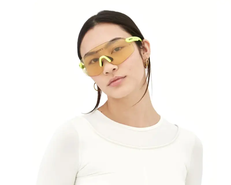 Briko Unisex RPF Starlight Lime electric A28 Occhiali da sole Acetato Giallo Grigio Geometrica Normale miniatura 3