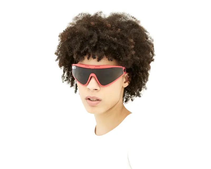 Briko Unisex Y27 Detector Red Shiraz Occhiali da sole Nylon Rosso Nero Avvolgente Normale miniatura 3