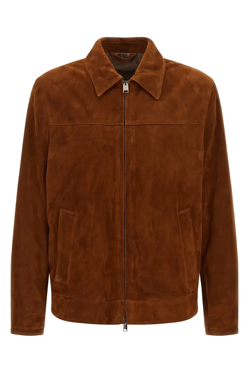 Blouson Suede Marrone