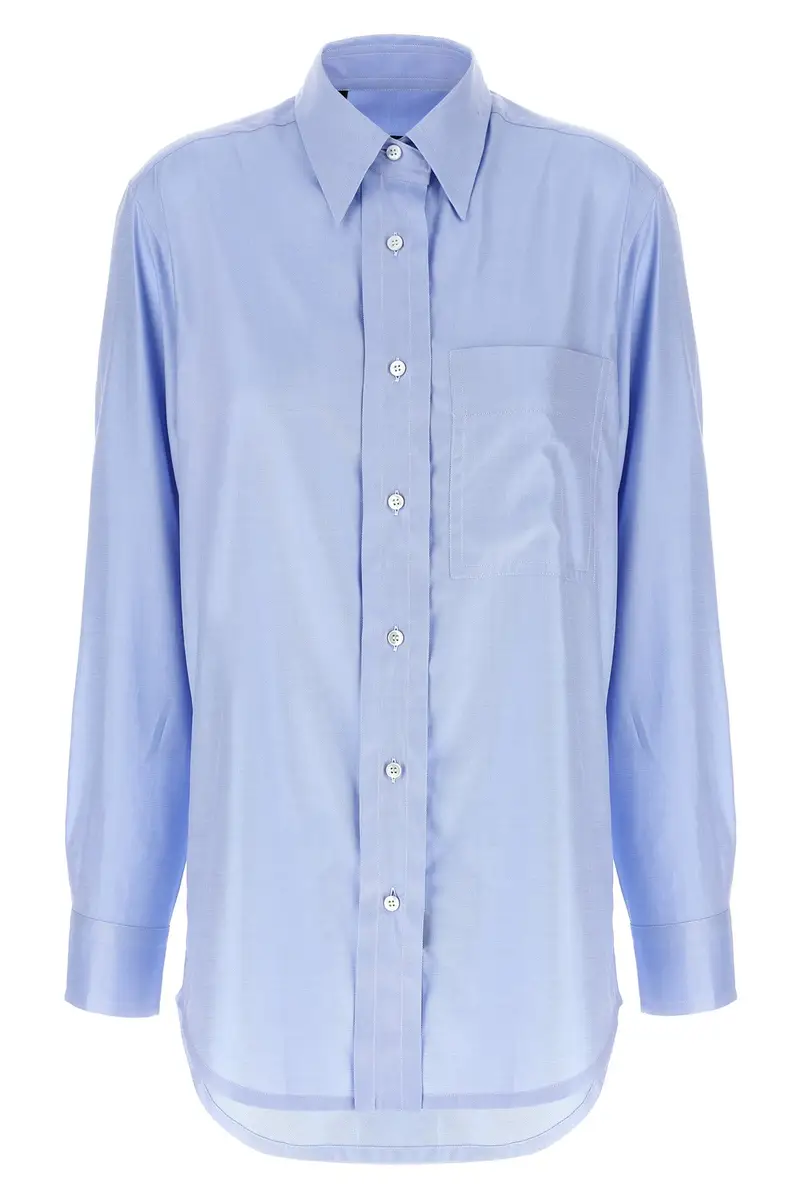 Camicia Cotone Sea Island Azzurro