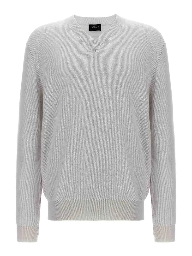 Maglione con scollo a V Bianco