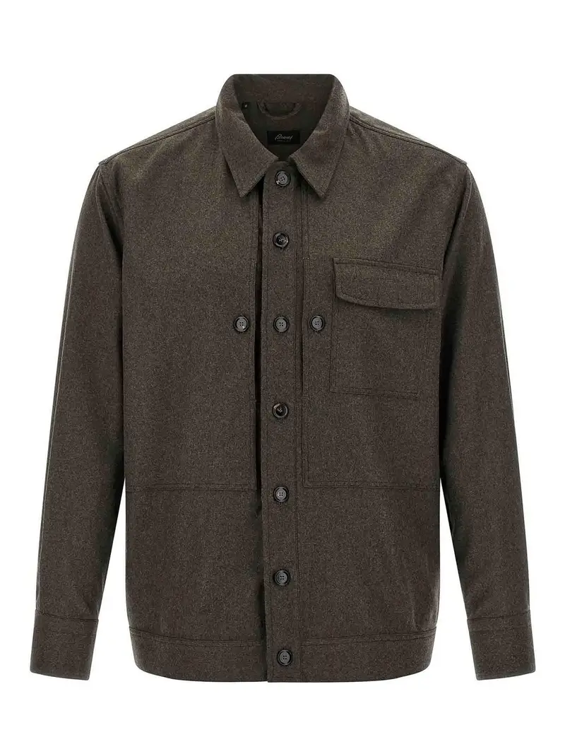 Overshert di stoffa di lana Grigio