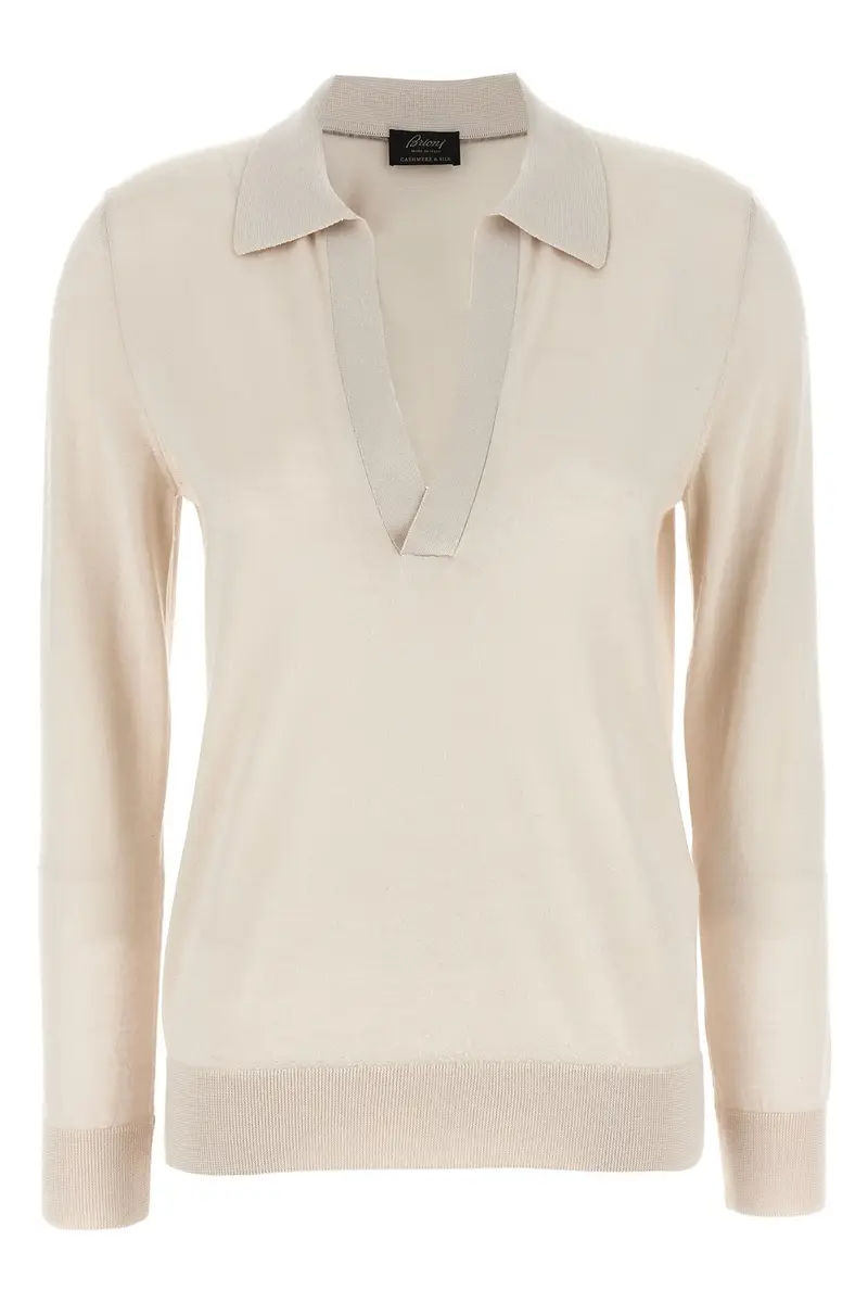 Polo Cashmere E Seta Beige
