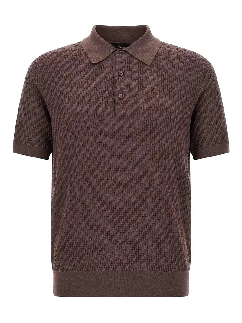 Trama di polo di tessitura Marrone