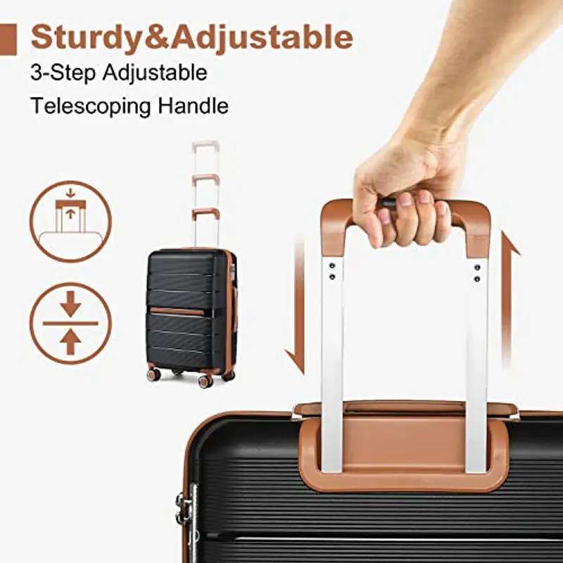 British Traveller Valigia rigida Nero 2010635 miniatura 3