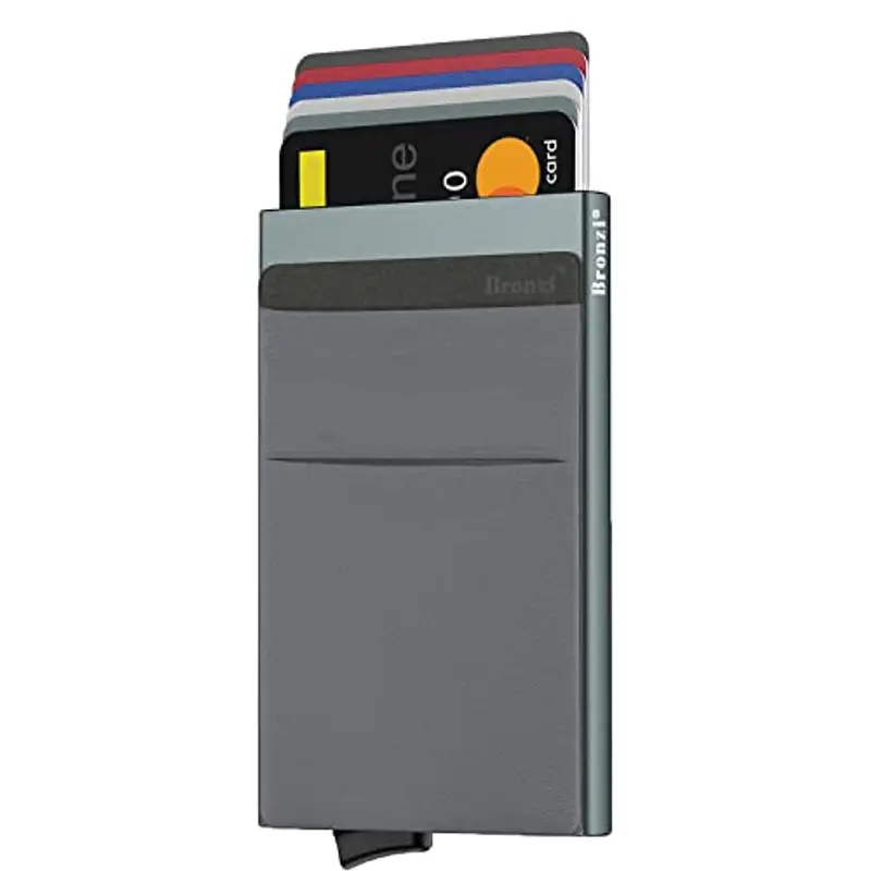 Bronzi Porta carte di credito Uomo Grigio 1597332