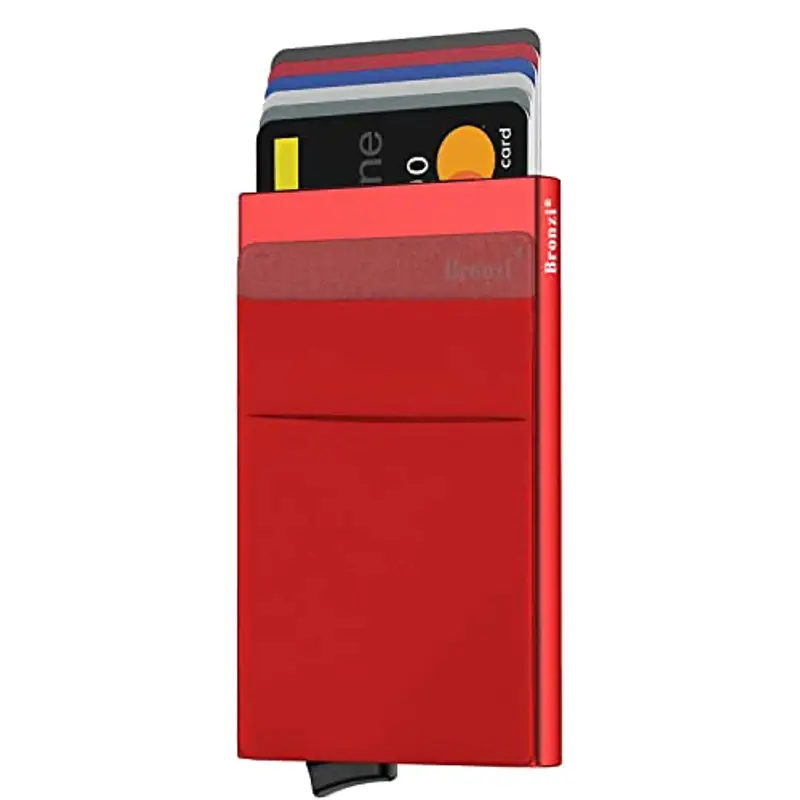 Bronzi Porta carte di credito Uomo Rosso 1597336