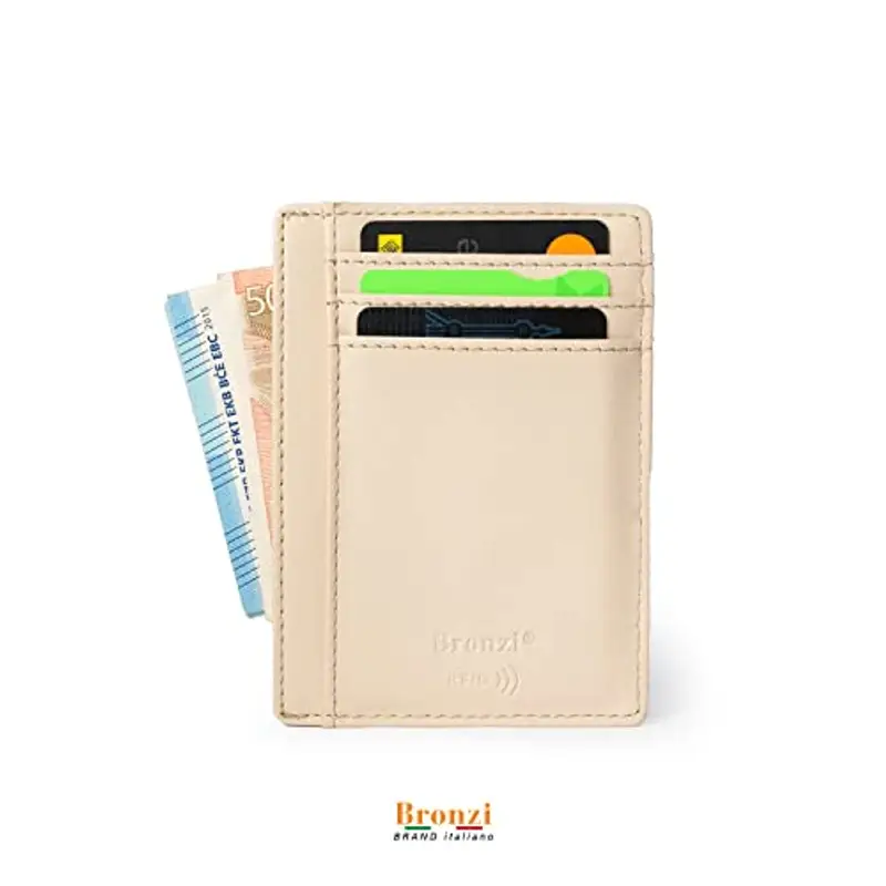 Bronzi Porta carte di credito Uomo Beige 1597315 miniatura 3