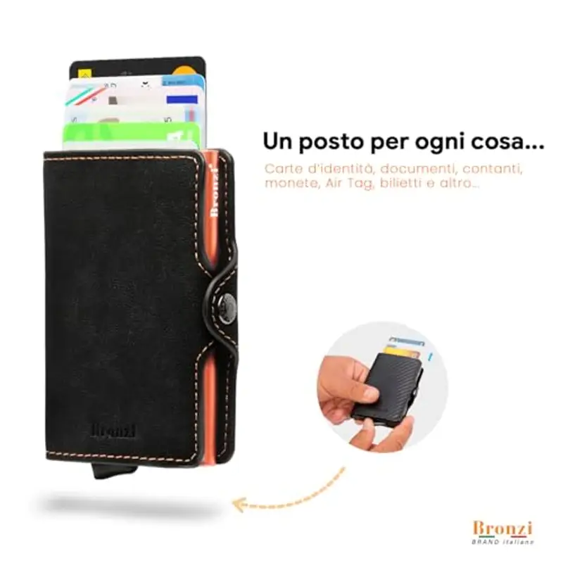 Bronzi Portamonete Uomo Arancione 1599752 miniatura 2