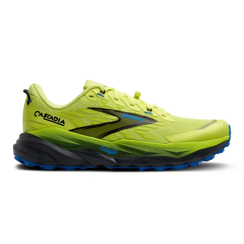 Cascadia 19 Lime Nero Blu - Scarpe Trail Running Uomo EUR 40,5 / US 7,5