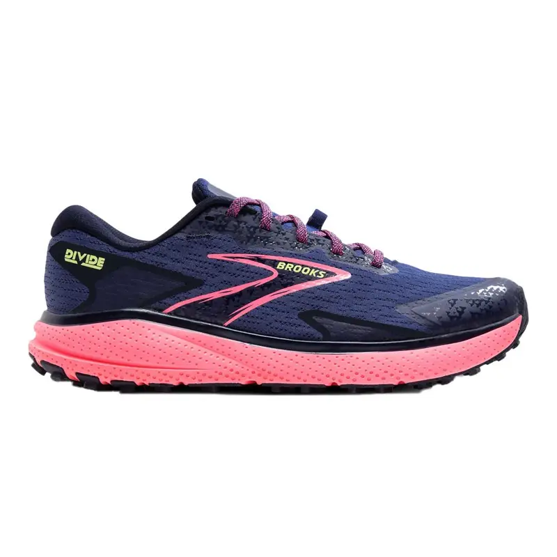 Divide 5 Grigio Blue Rosa Sunny Lime - Scarpe Trail Running Donna EUR 37,5 / US 6,5