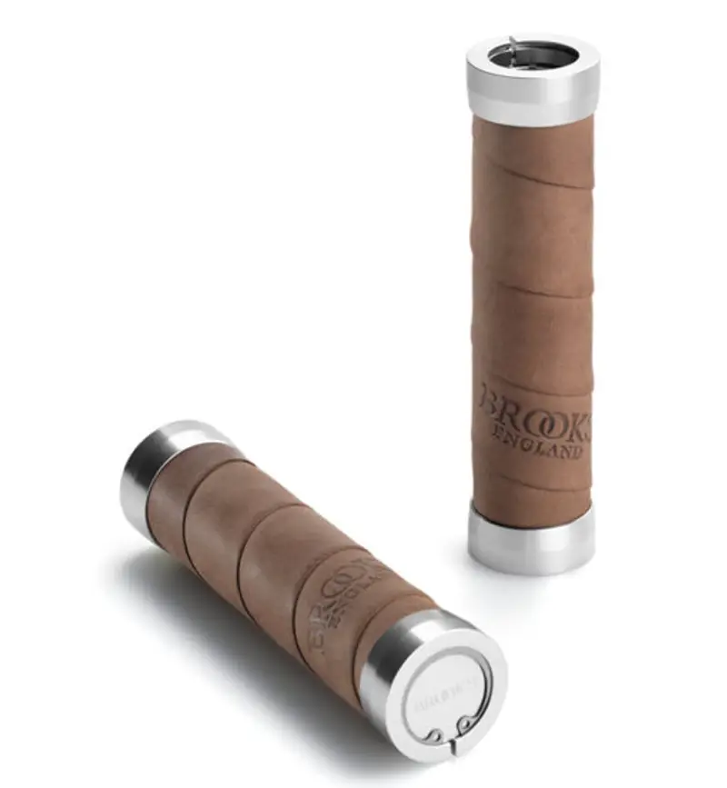 Slender Leather Grips 130/130 - manopole Brown