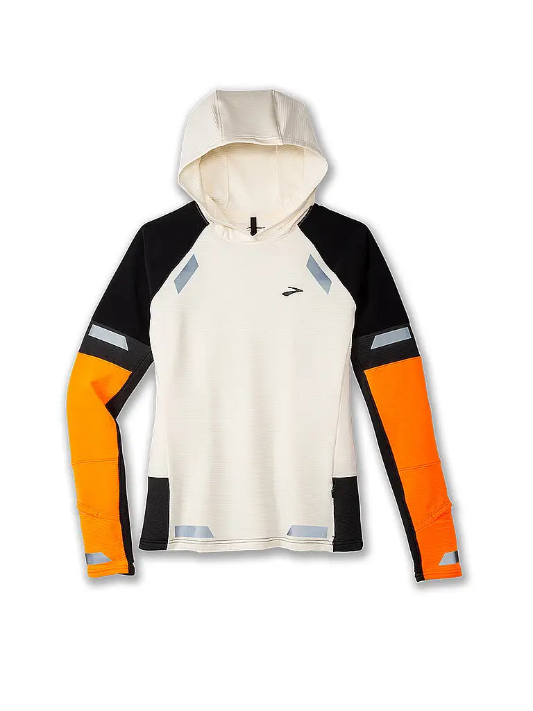 Felpa con cappuccio da running da donna Run Visible Thermal 2 0 bianco | XS