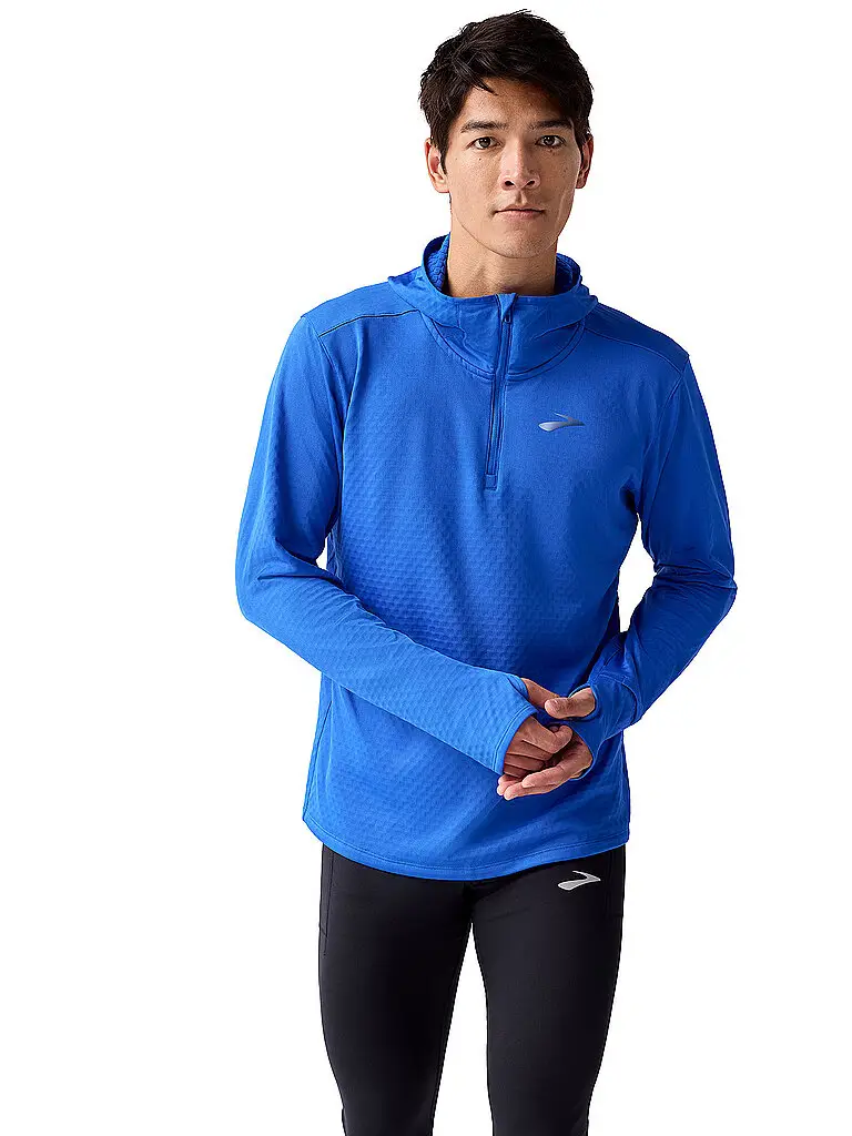 Felpa da running con cappuccio Notch Thermal 3 0 da uomo blu | L