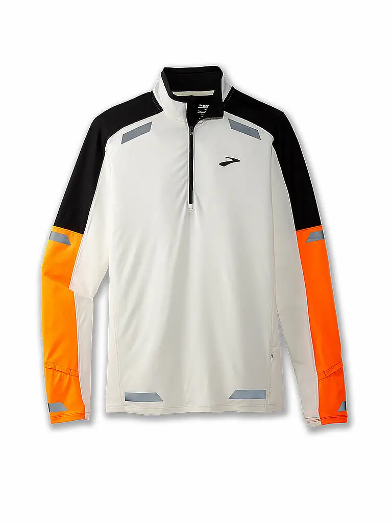 Maglia da running da uomo Visible 17 Zip bianco | XL