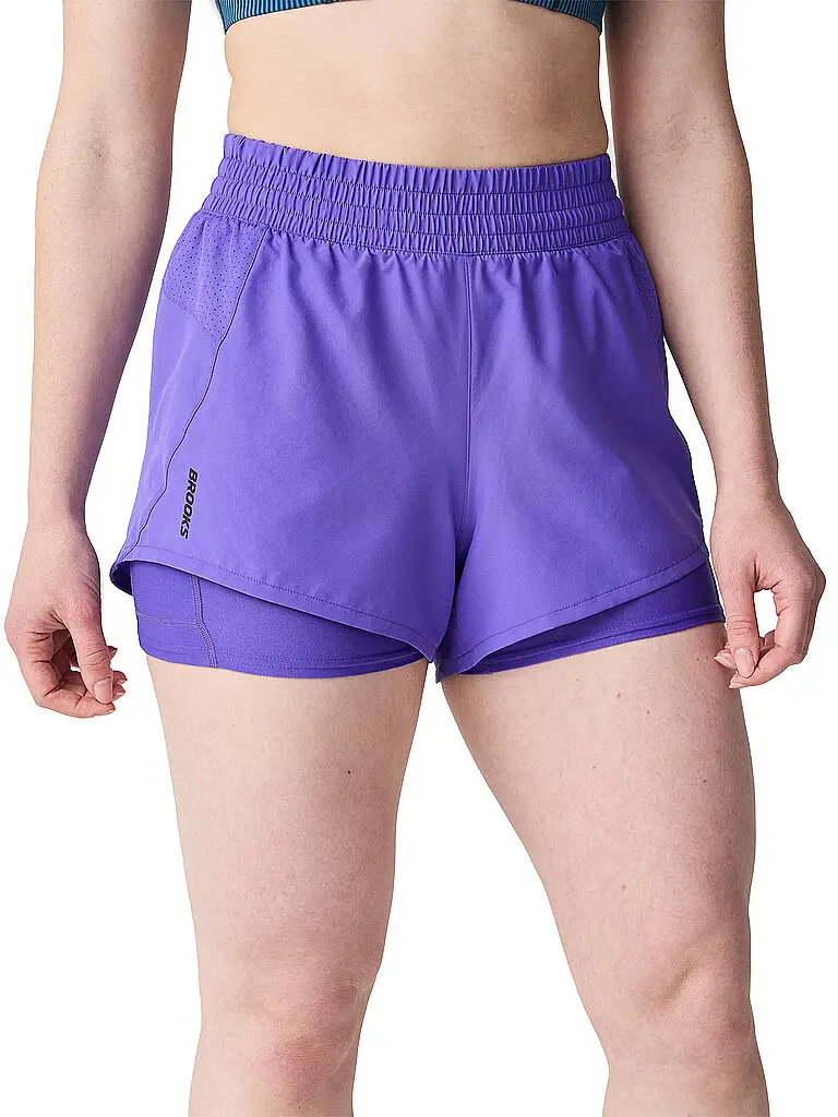 Pantaloncini da running da donna Dash 2in1 lilla | XS