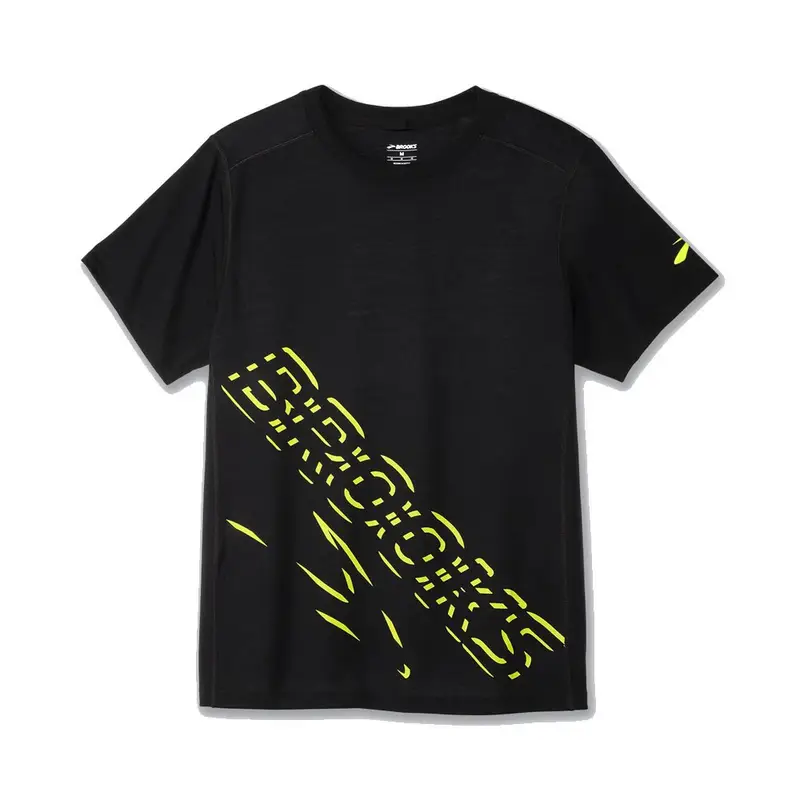 T-Shirt Running Distance Nero Br Logo Uomo S