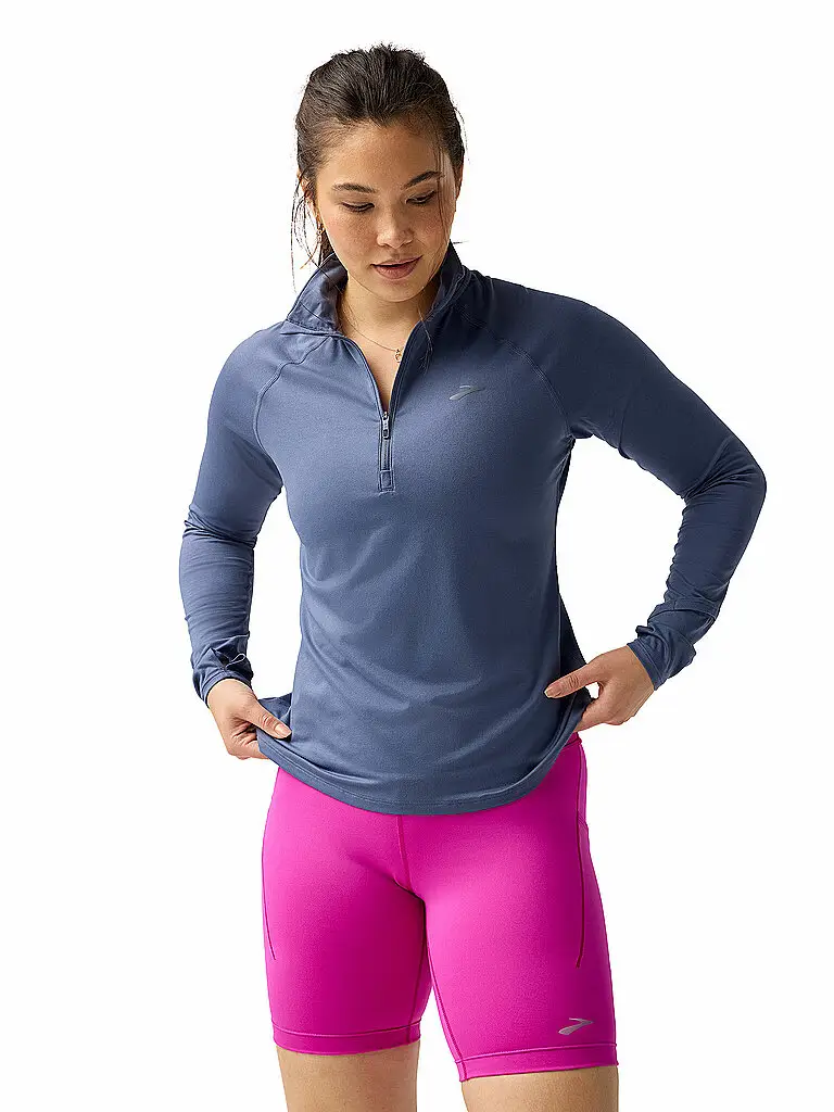 Zipshirt da running da donna Dash 3 0 blu | S