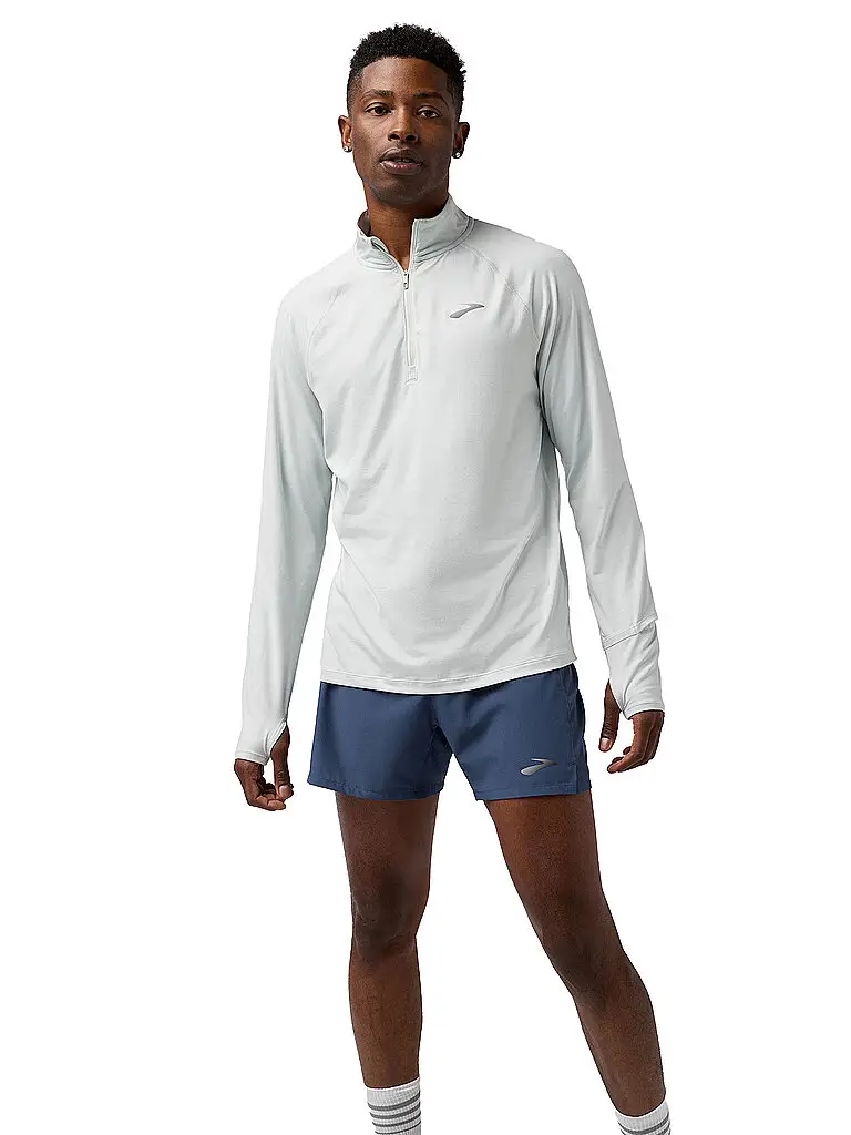 Zipshirt da running da uomo Dash 3 0 grigio chiaro | XL