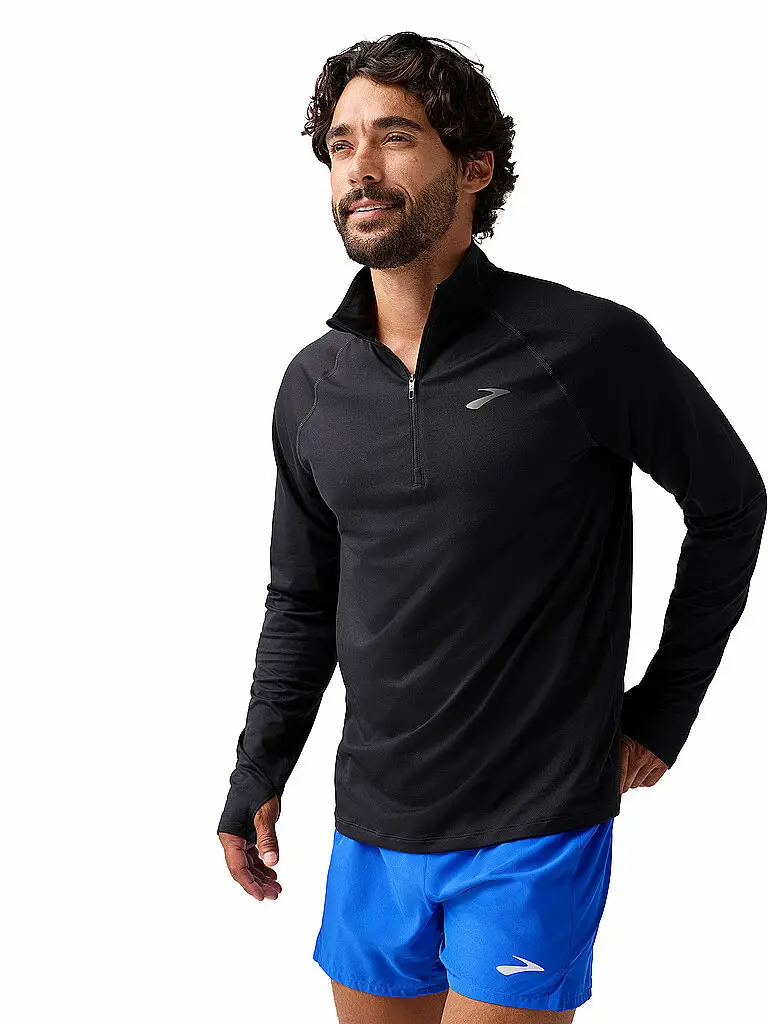 Zipshirt da running da uomo Dash 3 0 nero | S