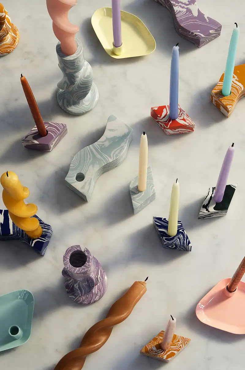 candeliere decorativo Swelly Giallo miniatura 2