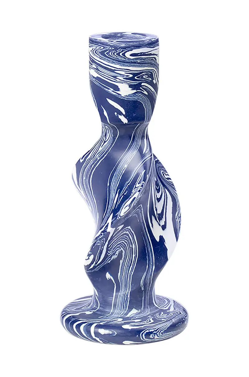 candeliere decorativo Twist Blu