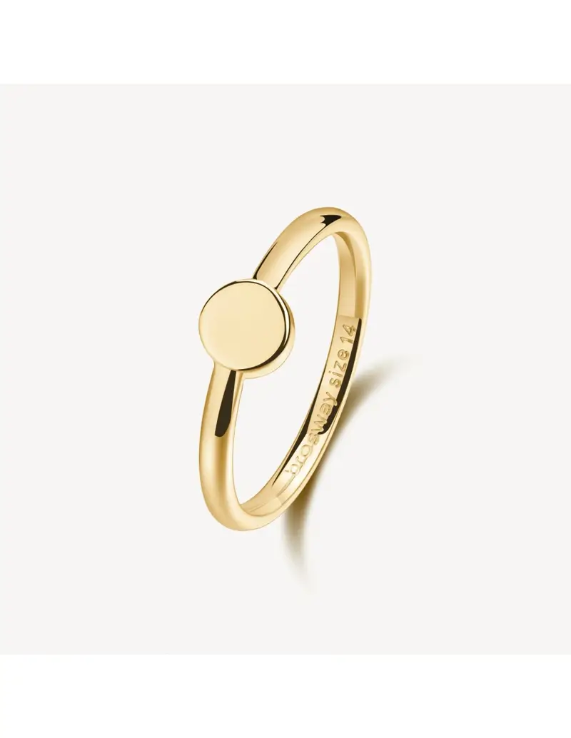 Anello BROSWAY Essential in Acciaio 316L dorato BNL124C Misura 16