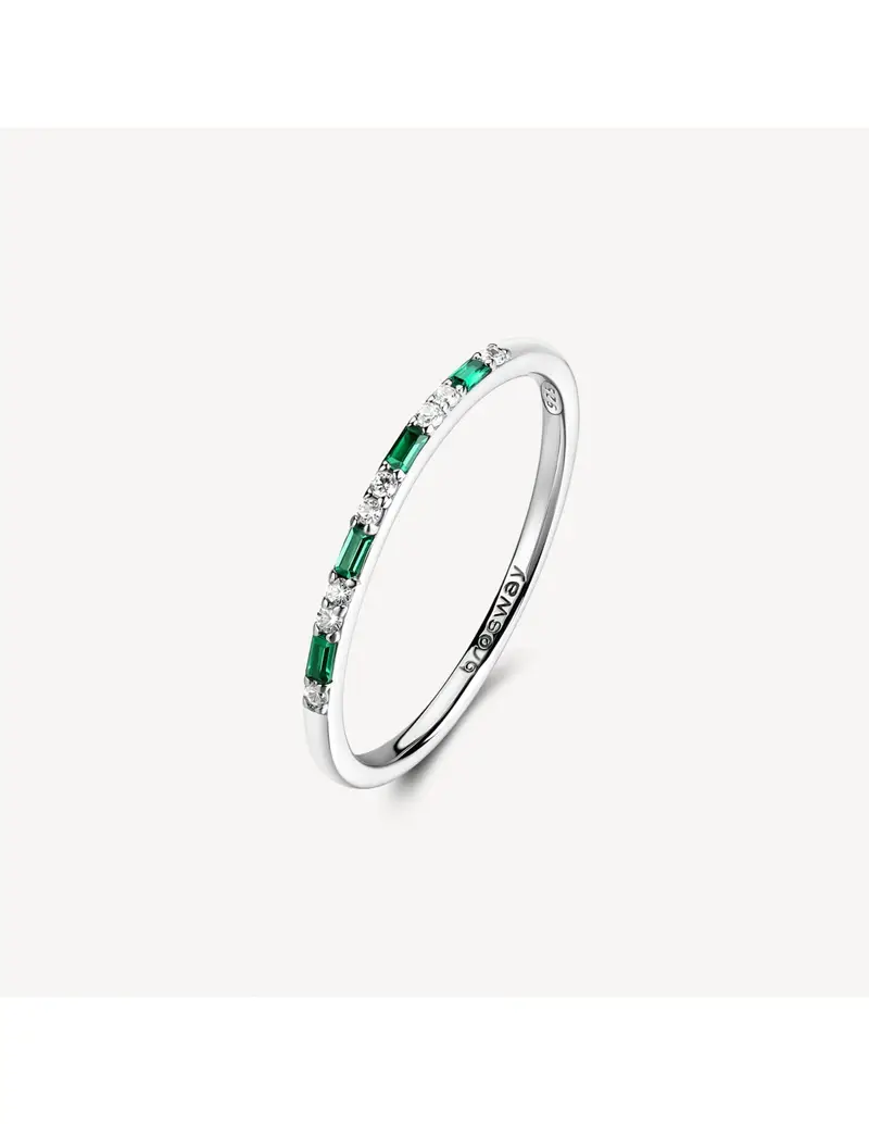 Anello BROSWAY FANCY in argento 925 cristalli bianchi ed emerald FLG149D Misura 16