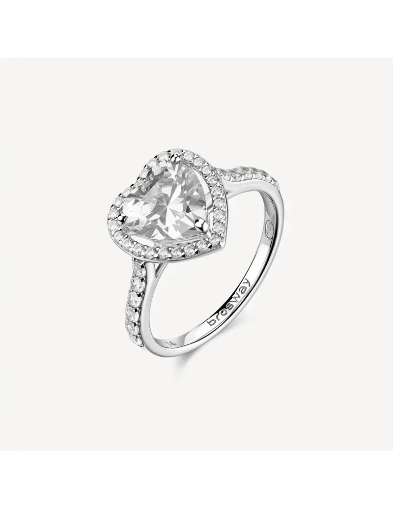 Anello BROSWAY FANCY in argento 925 cristalli bianchi FIW166C Misura 14