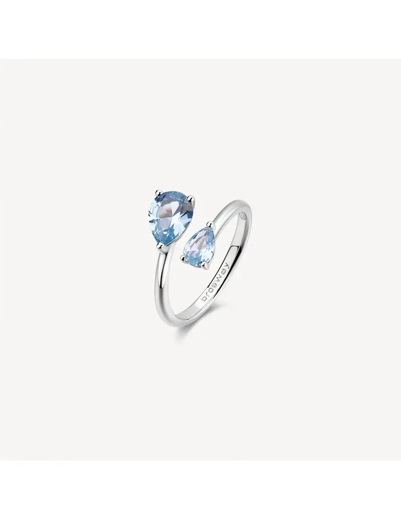 Anello BROSWAY FANCY in argento 925 e cubic zirconia light sapphire FCL113B Misura 14