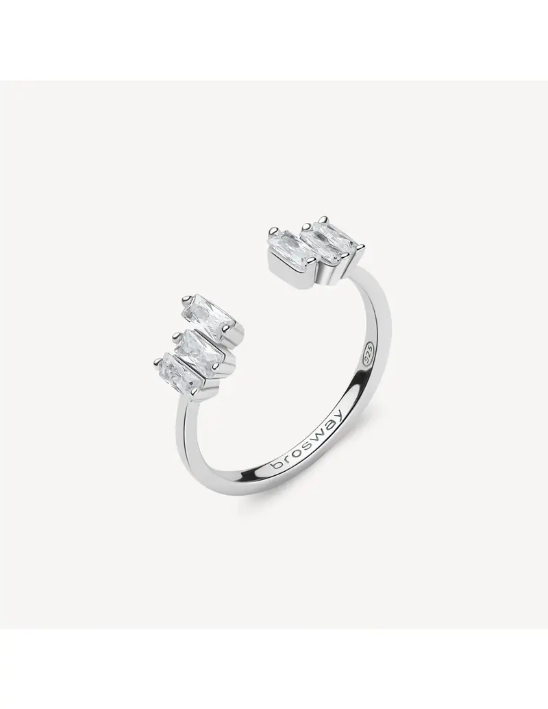 Anello BROSWAY FANCY in argento rodiato 925 e cubic zirconia FIW17B Misura 14