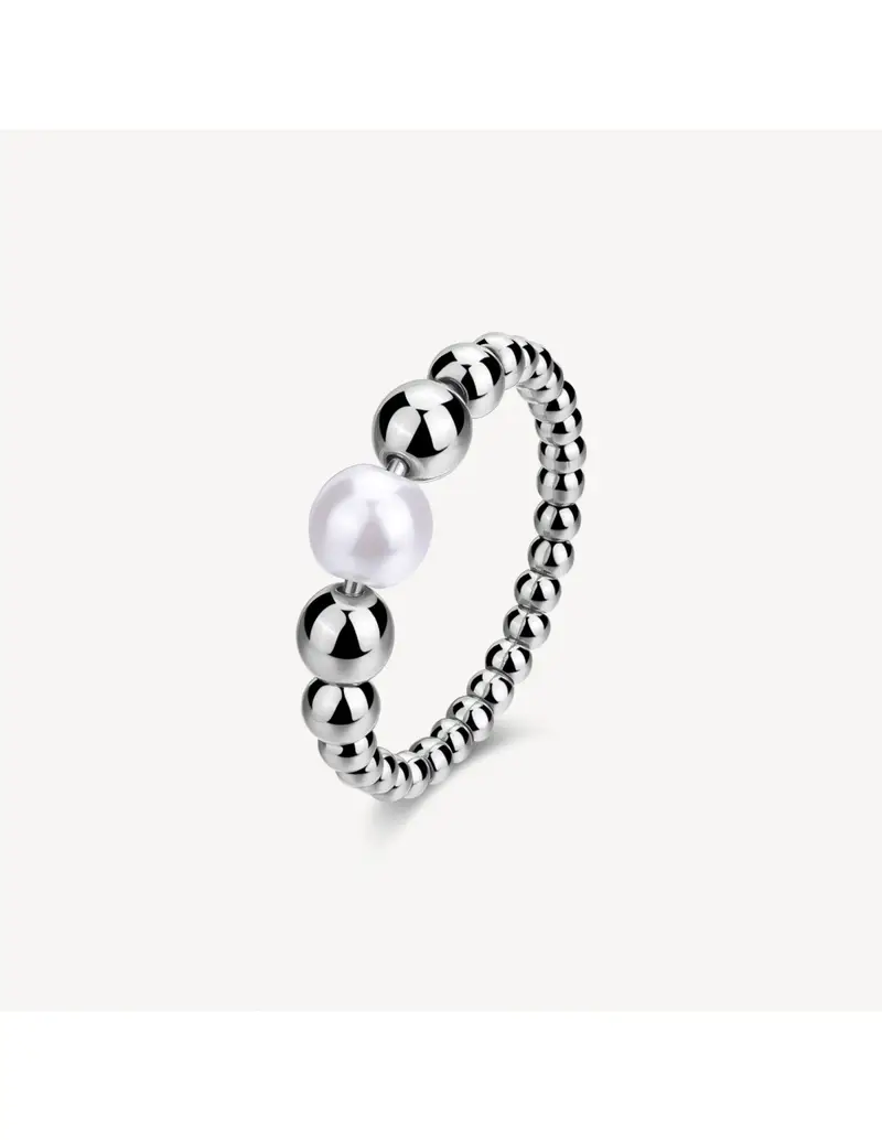 Anello BROSWAY Perfect BPC34C in acciaio 316L con sfere e perla Misura 16