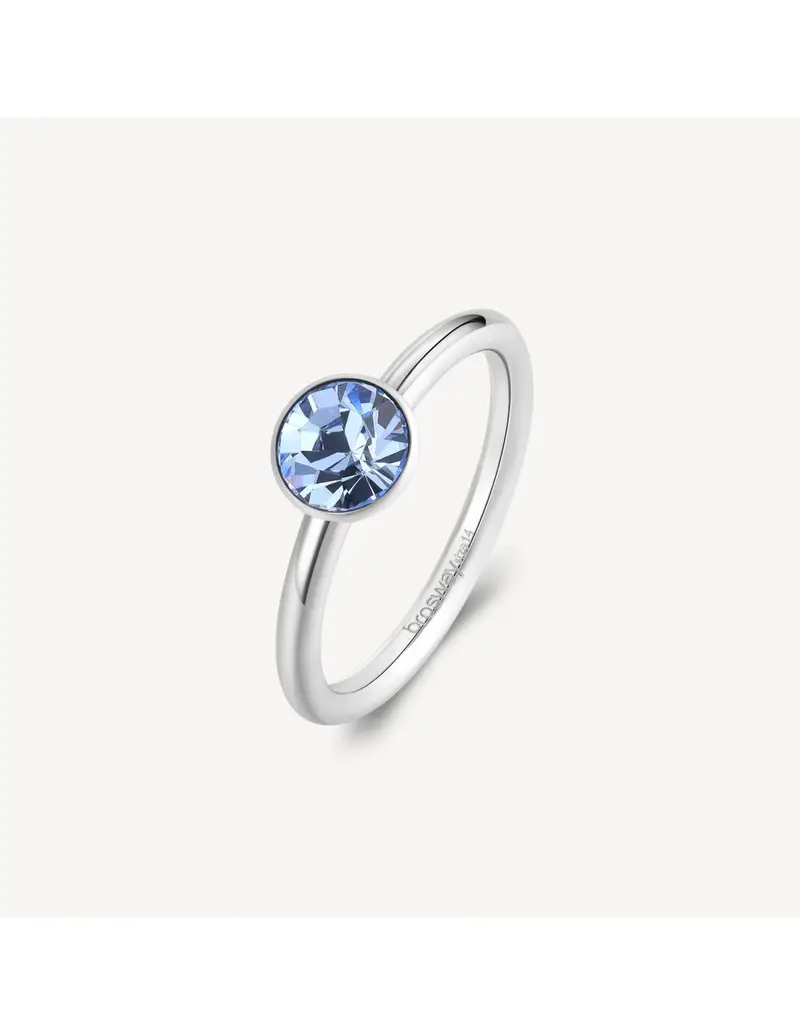 Anello BROSWAY Symphonia in acciaio 316L e cristalli light sapphire BYM185B Misura 14