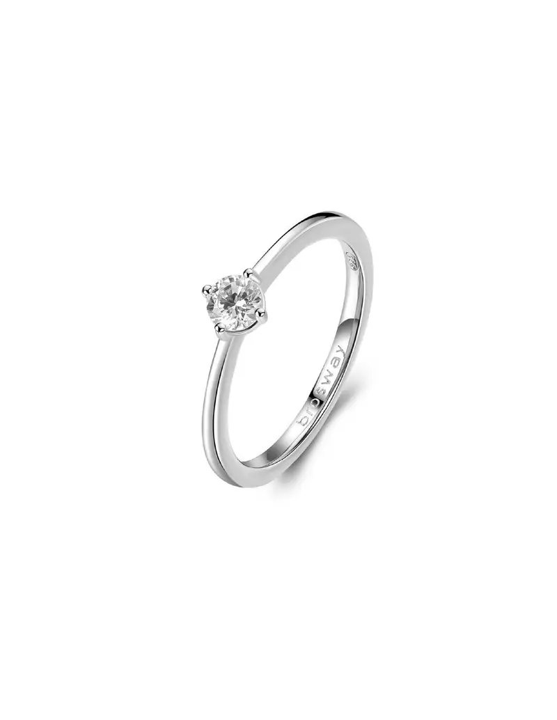Anello solitario BROSWAY FANCY in argento 925 e cubic zirconia FIW76B Misura 12