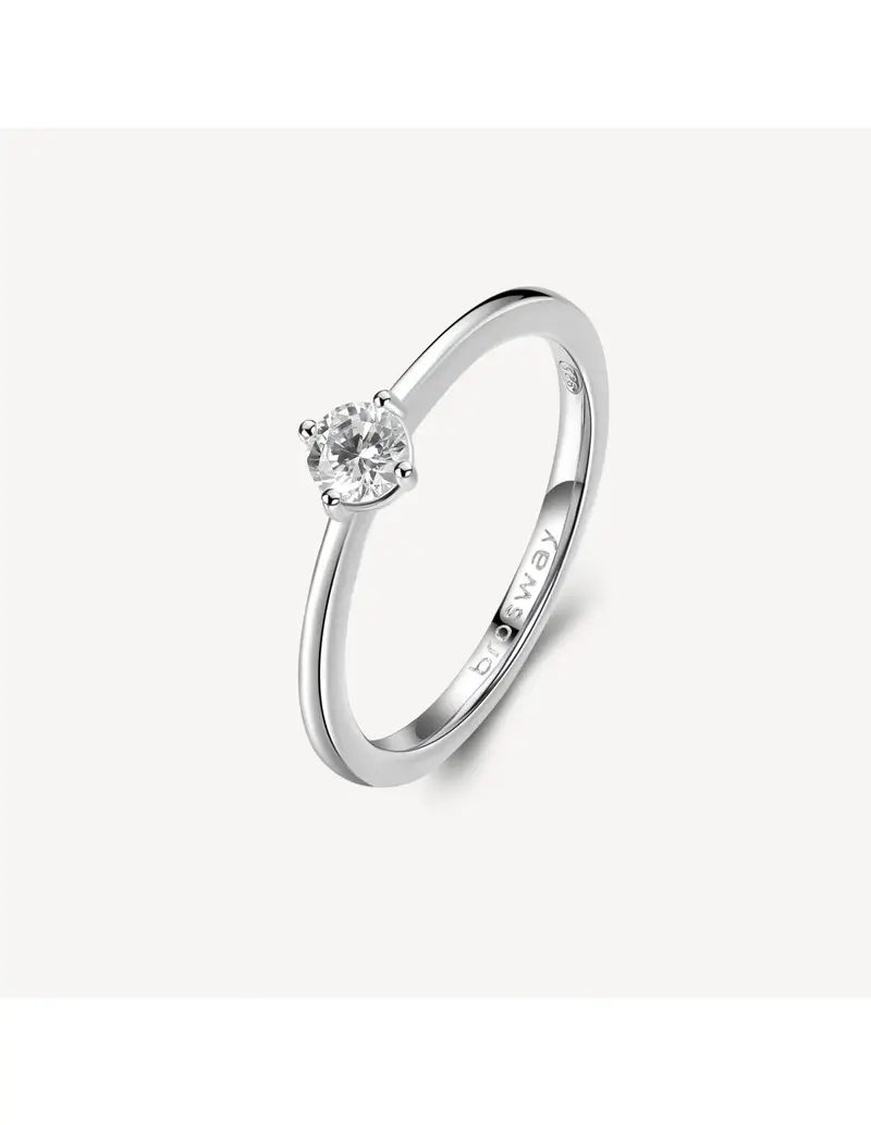 Anello solitario BROSWAY FANCY in argento 925 e cubic zirconia FIW76C Misura 14