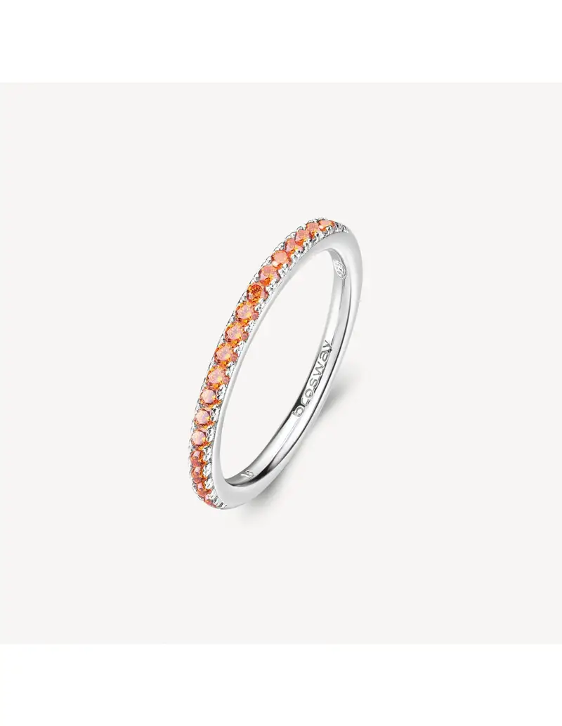 Anello veretta BROSWAY FANCY in argento rodiato e cubic zirconia orange FVO20C Misura 14