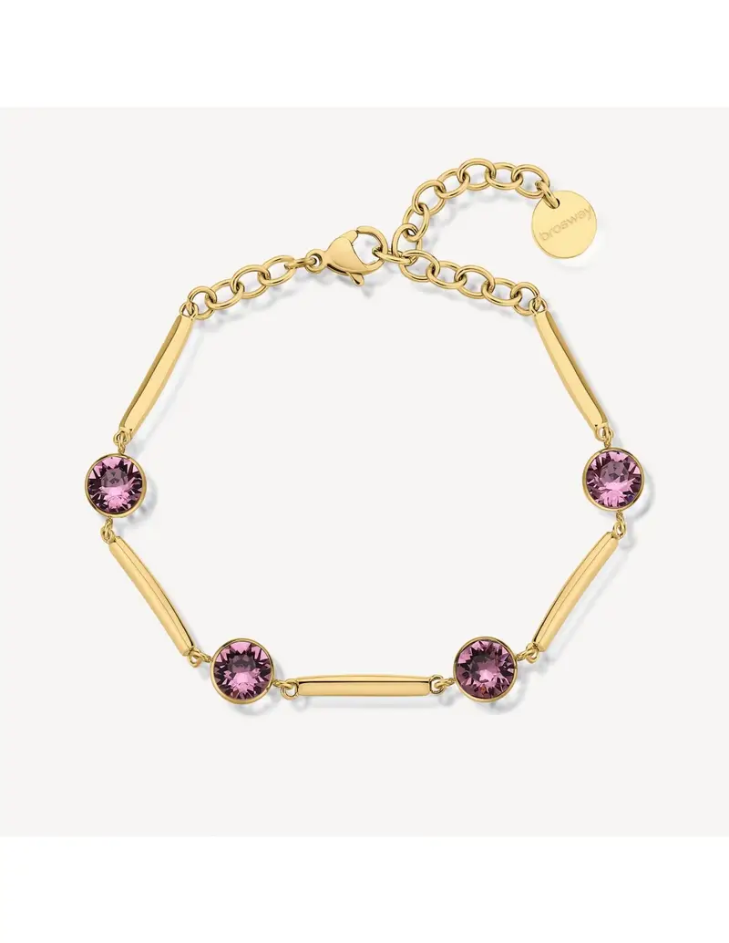 Bracciale BROSWAY AFFINITY BFF163 in acciaio 316L dorato e cristalli Swarovski colore iris