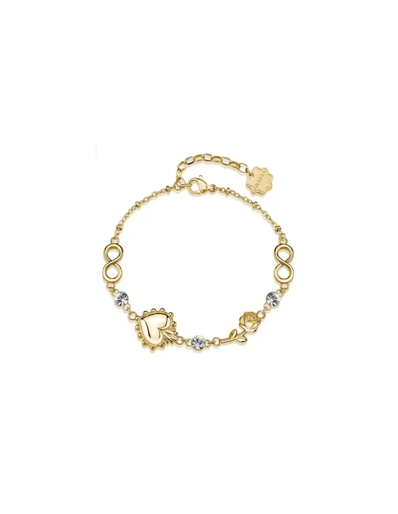 Bracciale BROSWAY Chakra Amore in acciaio 316L dorato con Cuore BHKB282