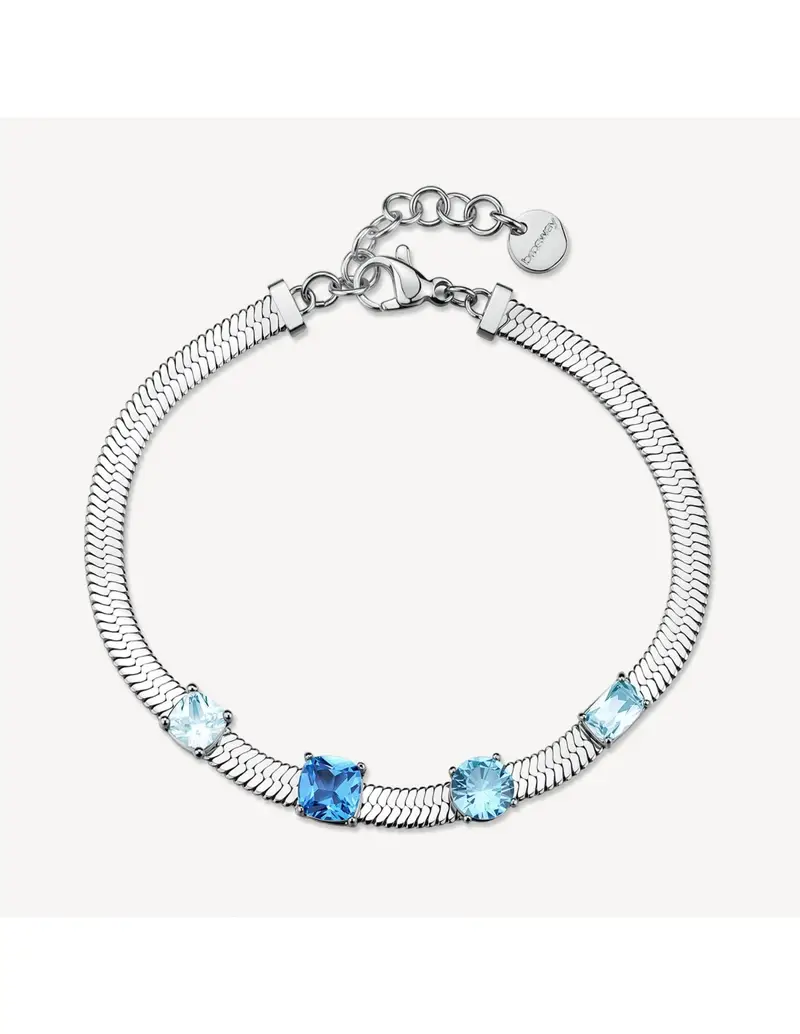 Bracciale BROSWAY Dreaming in acciaio 316L e cristalli sapphire BIG16